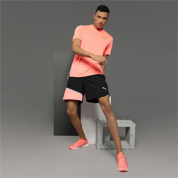 RUN 7" Woven Men's Running Shorts, Puma Black-Nrgy Peach, extralarge-IND